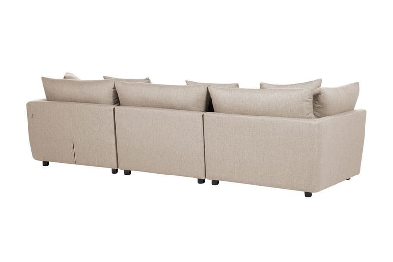 Delisha Sofa 3-personers - Beige/Sort - Møbler - Sofaer - 3 personers sofa