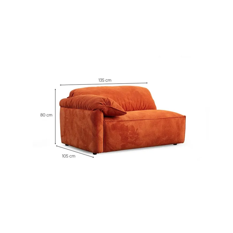 Derebasi 3-personers sofa - Orange - Møbler - Sofaer - 3 personers sofa