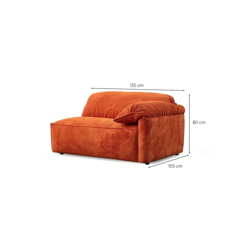 Derebasi 3-personers sofa - Orange - Møbler - Sofaer - 3 personers sofa
