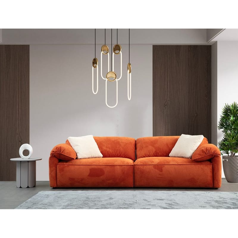 Derebasi 3-personers sofa - Orange - Møbler - Sofaer - 3 personers sofa