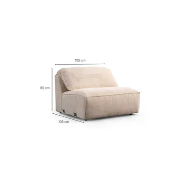 Derebasi 4-personers Hjørnesofa - Cremehvid - Møbler - Sofaer - Sofa med chaiselong