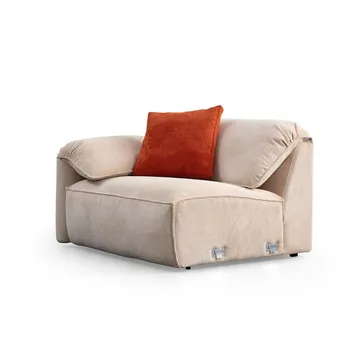 Derebasi 4-personers Hjørnesofa - Cremehvid - Møbler - Sofaer - Sofa med chaiselong