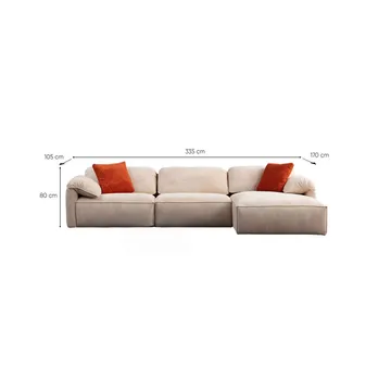 Derebasi 4-personers Hjørnesofa - Cremehvid - Møbler - Sofaer - Sofa med chaiselong