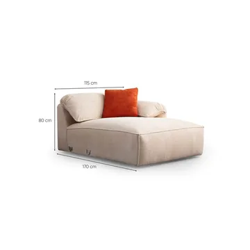 Derebasi 4-personers Hjørnesofa - Cremehvid - Møbler - Sofaer - Sofa med chaiselong