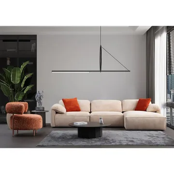 Derebasi 4-personers Hjørnesofa - Cremehvid - Møbler - Sofaer - Sofa med chaiselong