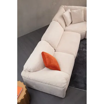 Derebasi 6-personers Hjørnesofa Två Hörn - Cremehvid - Møbler - Sofaer - Hjørnesofa