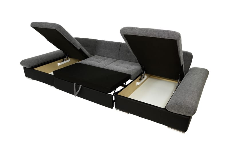 Dewitt Sovesofa Dobbelt Chaiselong 4-Personers - Grøn - Møbler - Sofaer - Sovesofaer