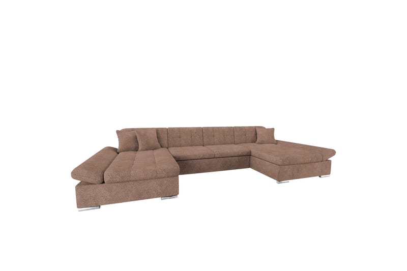 Dewitt Sovesofa med Dobbelt Chaiselong 4-personers i Bouclé - Rosa - Møbler - Sofaer - Sovesofaer