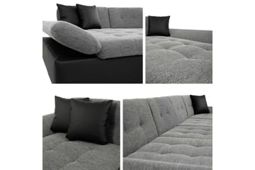 Dewitt Sovesofa med Dobbelt Chaiselong 4-personers i Chenille - Grøn - Møbler - Sofaer - Sovesofaer