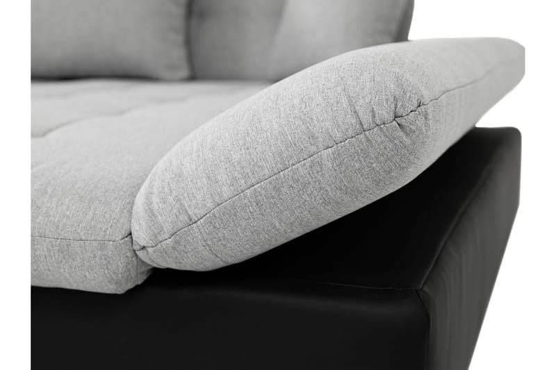 Djerra Sovesofa med Chaiselong 3-personers i Kunstlæder - Hvid / Grå - Møbler - Sofaer - Sovesofaer