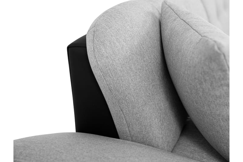 Djerra Sovesofa med Chaiselong 3-personers i Kunstlæder - Hvid / Grå - Møbler - Sofaer - Sovesofaer