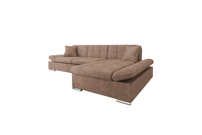 Djerra Sovesofa med Chaiselong 3-personers i Bouclé - Rosa - Møbler - Sofaer - Sovesofaer