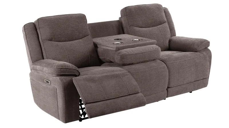 Drevia reclinersofa 3-personers elektrisk, Muldvarpefarvet