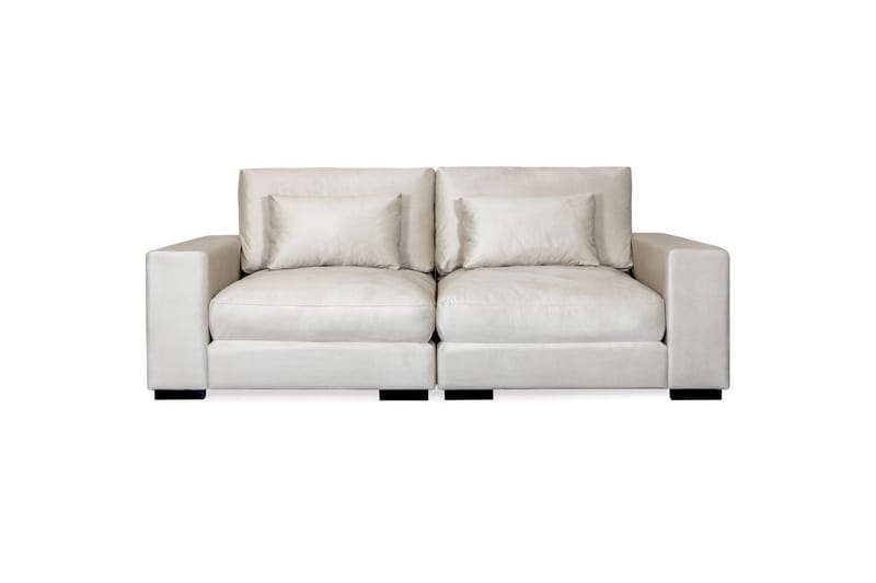 Dubai 2-Pers. sofa Velour - Hvid - Velour sofaer - 2 personers sofa