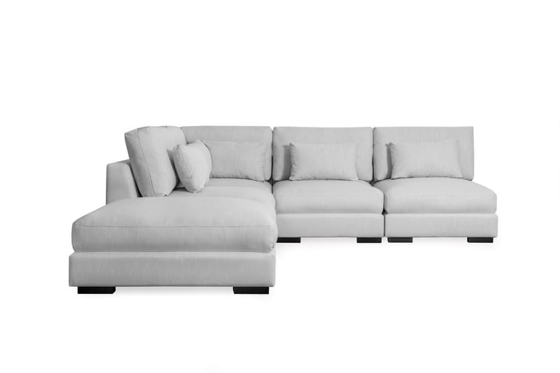 Dubai Chaiselongsofa Højre - Lysegrå - Sofa med chaiselong - 4 personers sofa med chaiselong