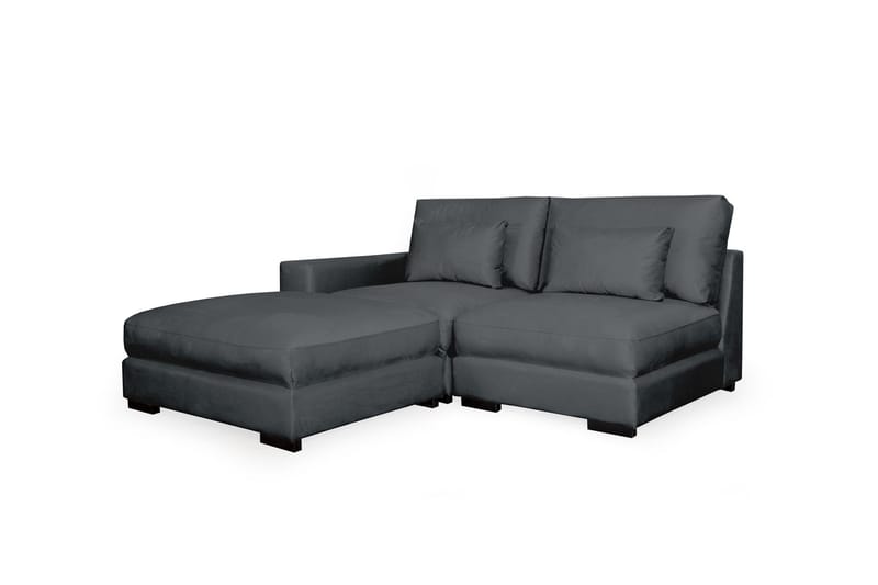 Dubai Chaiselongsofa Højre Velour - Mørkegrå - Møbler - Sofaer - Sofa med chaiselong
