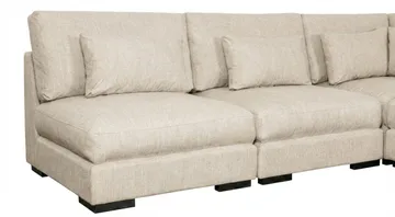 Dubai hjørnesofa ekstra dyb i Chenille - Beige - Møbler - Sofaer - Hjørnesofa