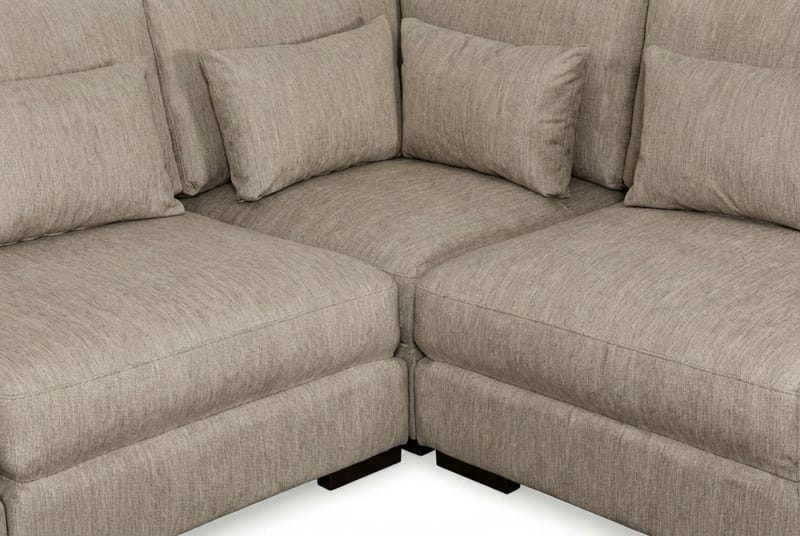 Dubai hjørnesofa ekstra dyb i Chenille - Brun - Møbler - Sofaer - Hjørnesofa
