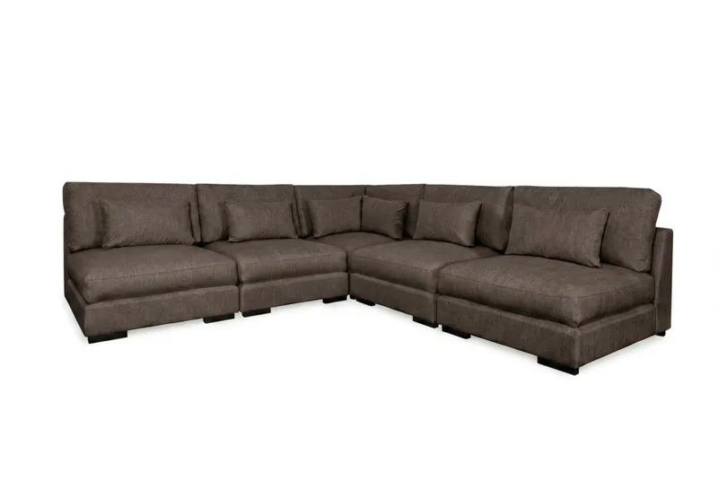 Dubai hjørnesofa ekstra dyb i Chenille - Mørkebrun - Møbler - Sofaer - Hjørnesofa