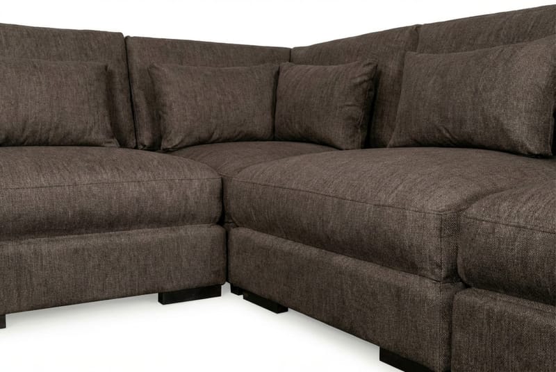 Dubai hjørnesofa ekstra dyb i Chenille - Mørkebrun - Møbler - Sofaer - Hjørnesofa