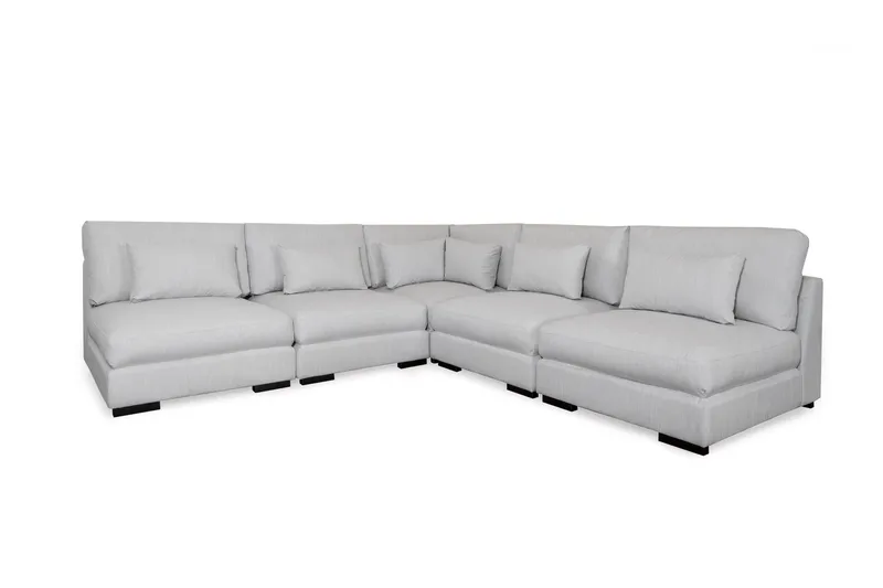 Dubai hjørnesofa ekstra dyb, lysegrå