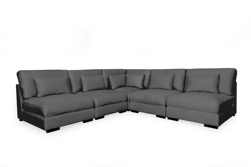 Dubai hjørnesofa ekstra dyb, Mørkegrå