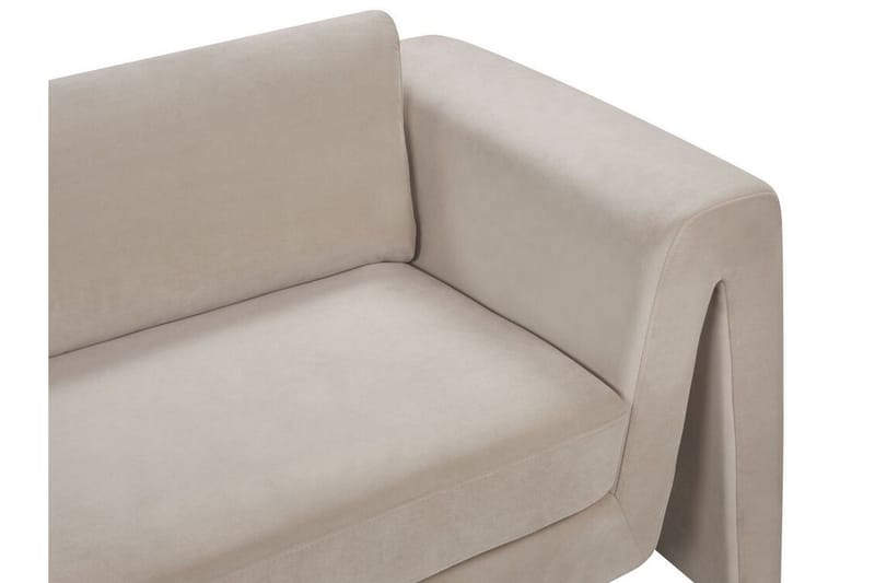 Durran Sofa 3-personers - Taupe/Sort - Møbler - Sofaer - Velour sofaer