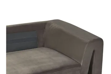 Durran Sofa 3-personers - Grå/Sort - Møbler - Sofaer - Velour sofaer