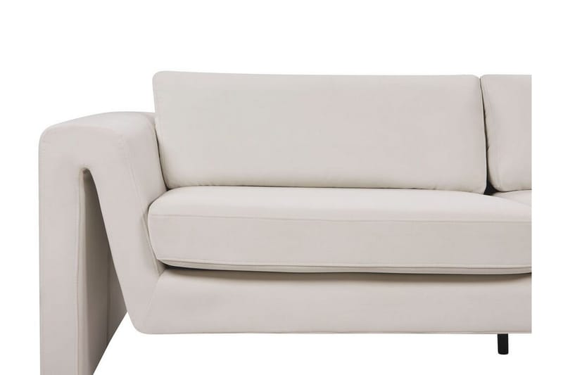 Durran Sofa 3-personers - Beige/Sort - Møbler - Sofaer - Velour sofaer