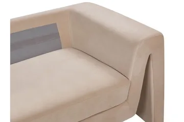 Durran Sofa 3-personers - Beige/Sort - Møbler - Sofaer - Velour sofaer
