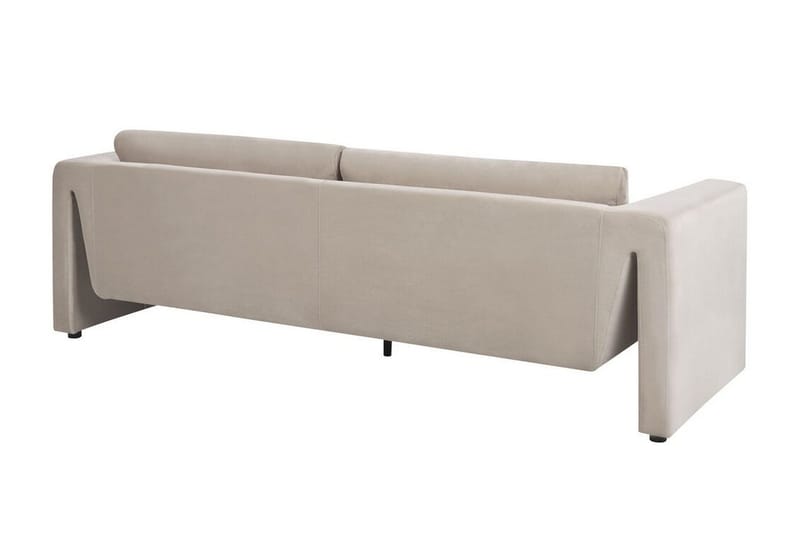 Durran Sofa 3-personers - Taupe/Sort - Møbler - Sofaer - Velour sofaer