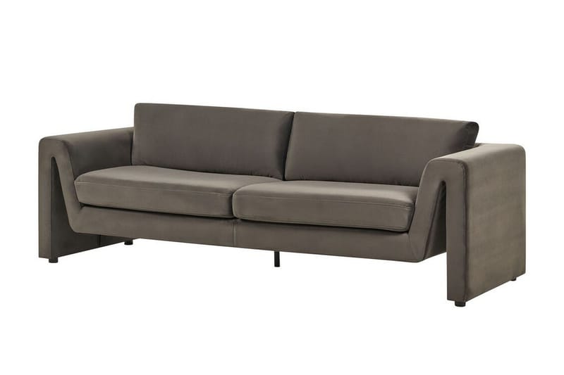 Durran Sofa 3-personers - Grå/Sort - Møbler - Sofaer - Velour sofaer