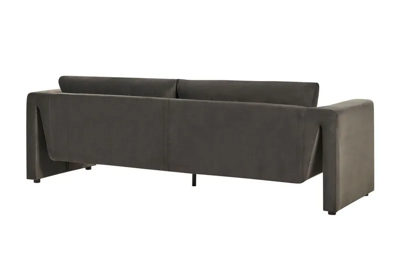 Durran Sofa 3-personers - Grå/Sort - Møbler - Sofaer - Velour sofaer