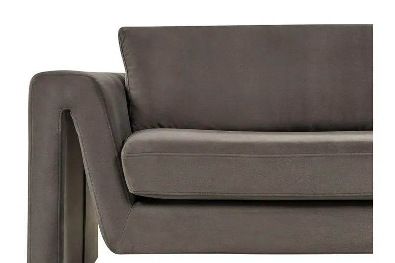 Durran Sofa 3-personers - Grå/Sort - Møbler - Sofaer - Velour sofaer