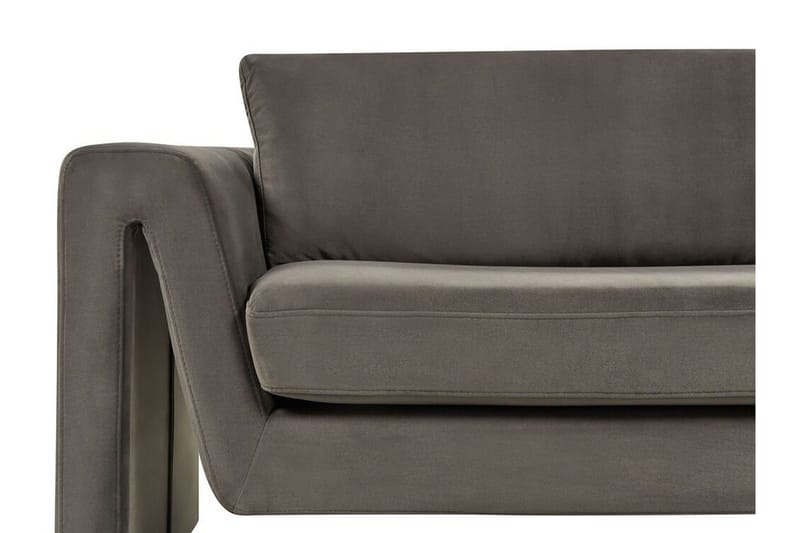 Durran Sofa 3-personers - Grå/Sort - Møbler - Sofaer - Velour sofaer
