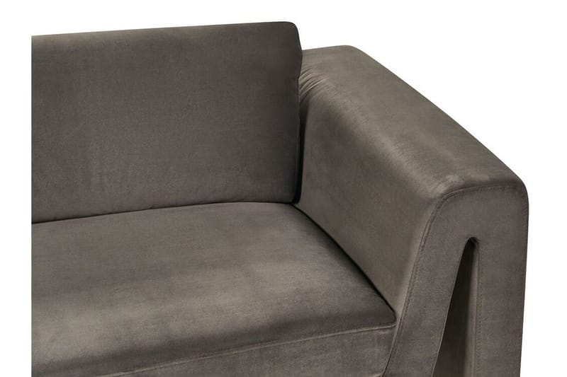 Durran Sofa 3-personers - Grå/Sort - Møbler - Sofaer - Velour sofaer