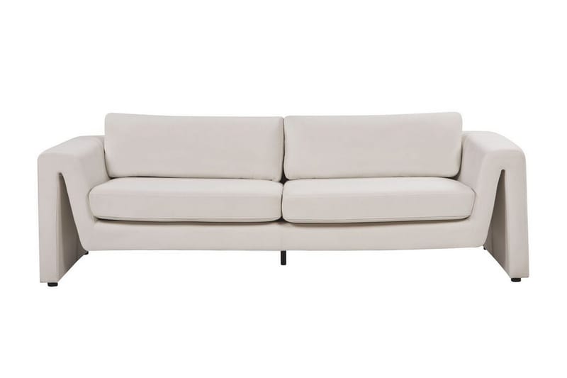 Durran Sofa 3-personers - Beige/Sort - Møbler - Sofaer - Velour sofaer