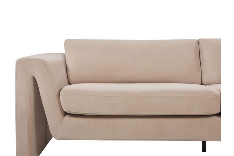 Durran Sofa 3-personers - Beige/Sort - Møbler - Sofaer - Velour sofaer