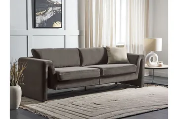 Durran Sofa 3-personers - Grå/Sort - Møbler - Sofaer - Velour sofaer