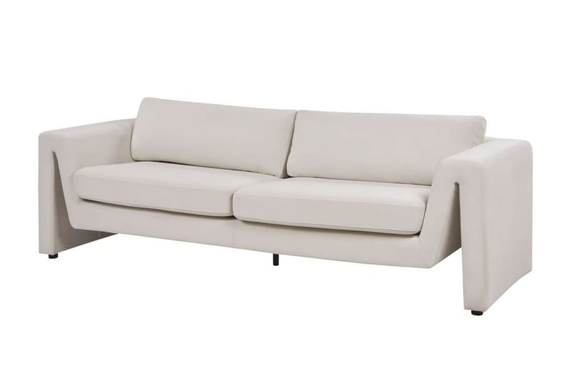 Durran Sofa 3-personers - Beige/Sort - Møbler - Sofaer - Velour sofaer