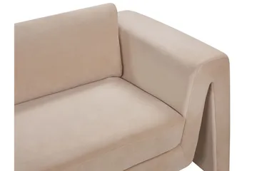 Durran Sofa 3-personers - Beige/Sort - Møbler - Sofaer - Velour sofaer