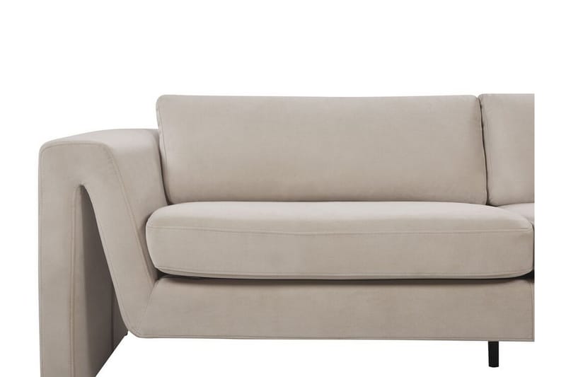 Durran Sofa 3-personers - Taupe/Sort - Møbler - Sofaer - Velour sofaer