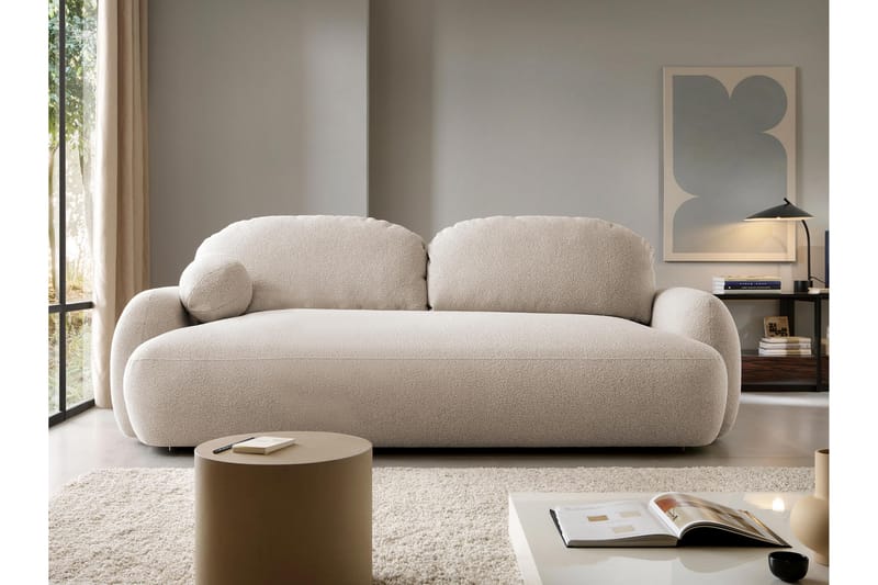Efrem Sovesofa 3-personers - Beige - Møbler - Sofaer - Sovesofaer