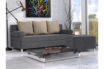 Eifion Sovesofa 3-personers - Mørkegrå - Møbler - Sofaer - Sovesofaer