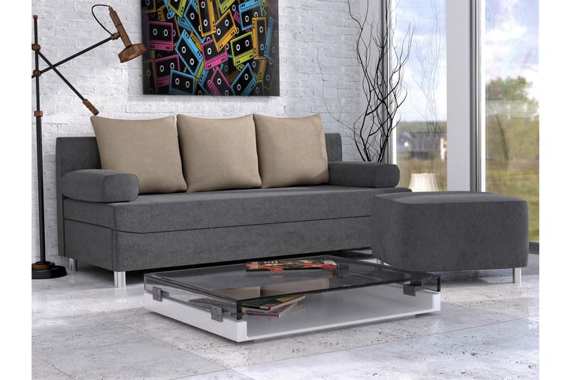 Eifion Sovesofa 3-personers - Mørkegrå - Møbler - Sofaer - Sovesofaer