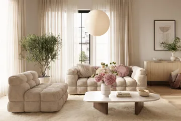 Elise 3-personers Sofa - Beige - Møbler - Sofaer - 3 personers sofa