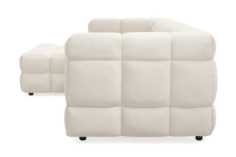 Elise 4-personers Sofa med Chaiselong Venstre - Beige Teddy - Møbler - Sofaer - Sofa med chaiselong