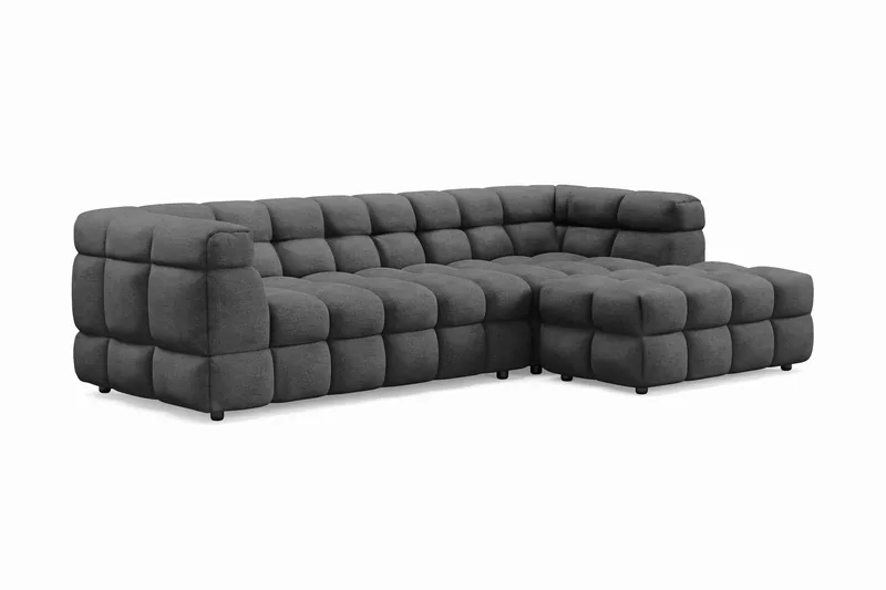 Elise 4-personers Sofa med Chaiselong Højre - Mørkegrå - Møbler - Sofaer - Sofa med chaiselong
