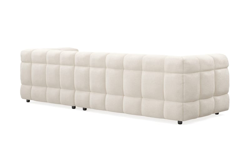 Elise boblet 4-personers sofa med højrevendt divan - Beige - Møbler - Sofaer - Sofa med chaiselong