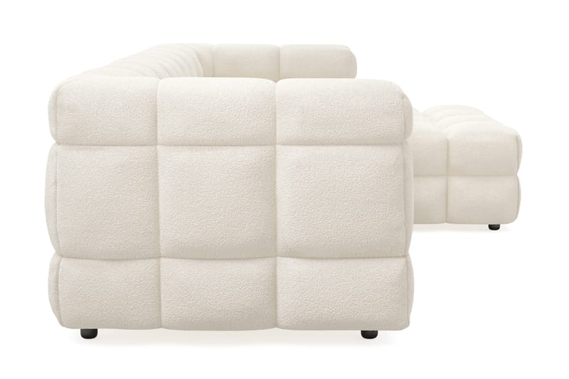 Elise boblet 4-personers sofa med højrevendt divan - Beige - Møbler - Sofaer - Sofa med chaiselong